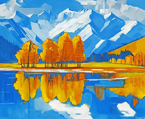Hintersteiner See 12 Öl auf Leinwand 100x120cm